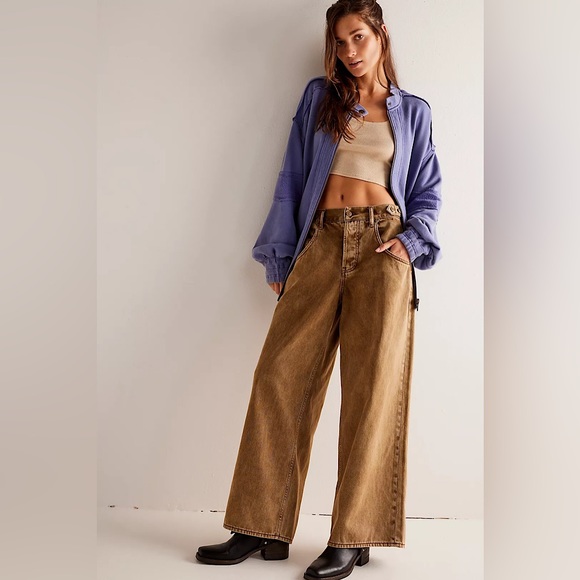 NEW Free People Lou Moto Zip Jacket In Prep Peri - Picture 14 of 14